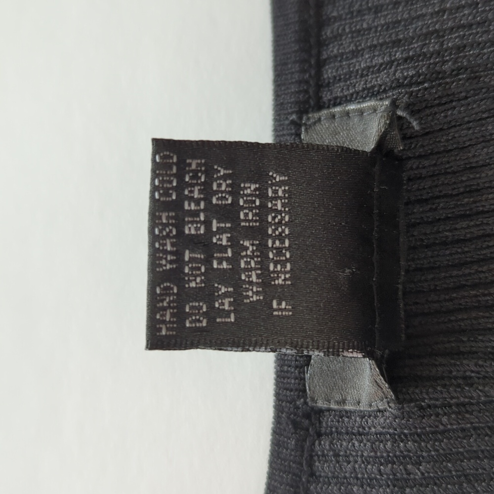 Evie Ribbed Knit Wrap Style Tank Top Embellished MEDIUM Black - Picture 11 of 14